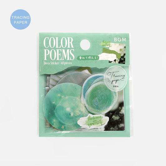 BGM Tracing Paper Seal: Color Poetry - Midori