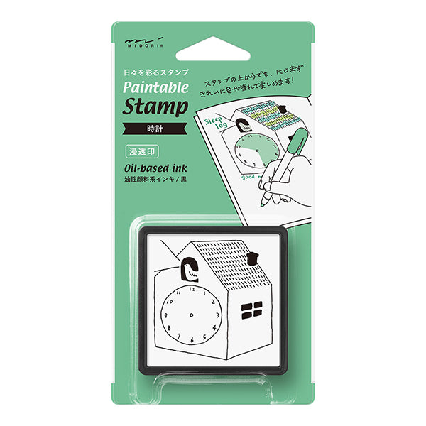 Midori Paintable Stamp Pre-inked Uhr