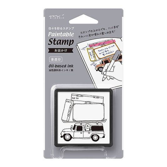 Midori Paintable Stamp Pre-inked Ausgehen