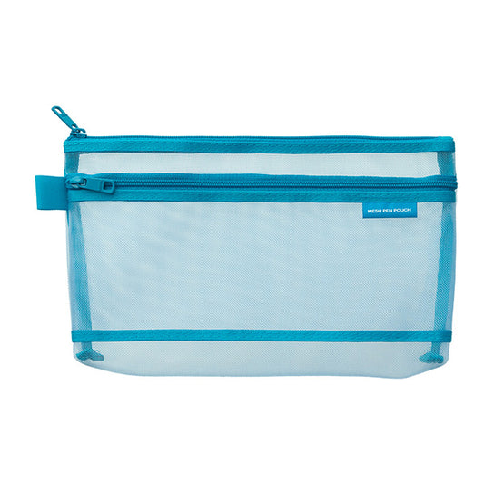 Midori CL Mesh Pen Pouch Blue A