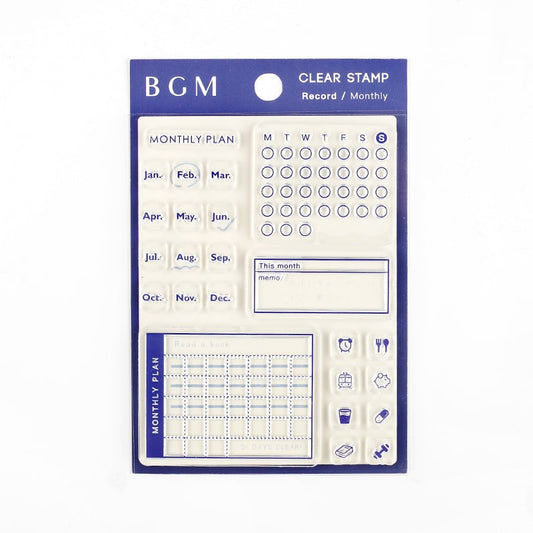 BGM Clear Stamp Record / Monthly