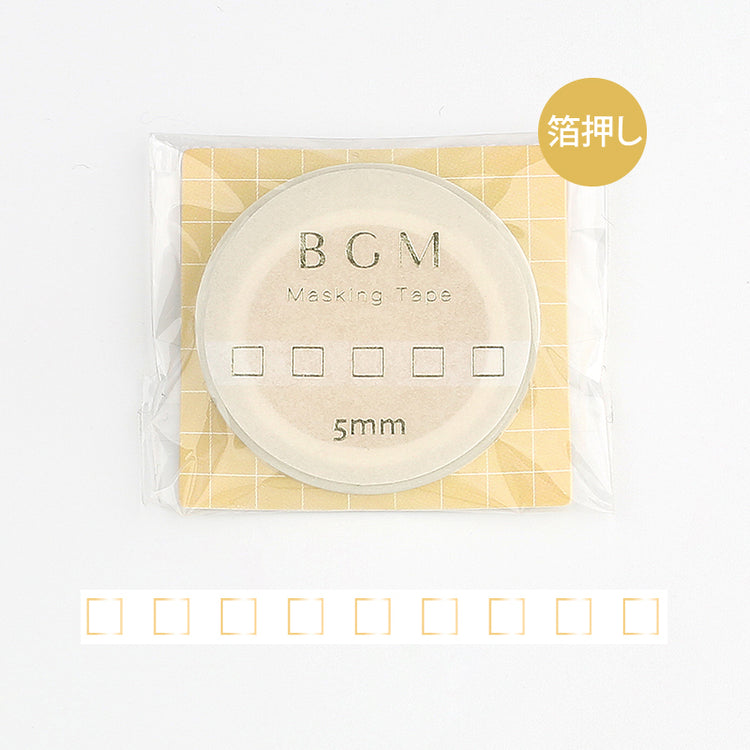 BGM Check Gold Washi Tape