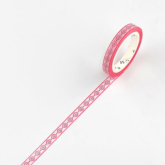 BGM Washi Tape Woven Ribbon Pink