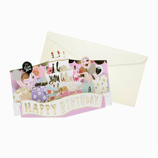 D'Won 3D-Pop-Up-Karte Happy Birthday I Love You Like I Love Cake