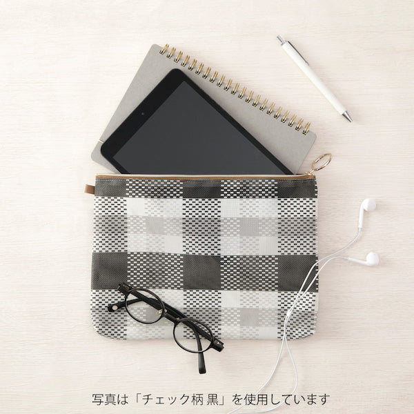 Midori Mesh Graphics Pouch (A5) Check Black – WashiWednesday