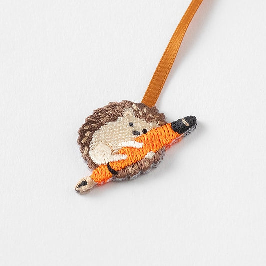 Midori Embroidery Bookmarker Hedgehog