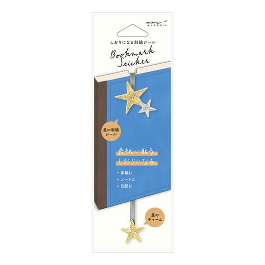 Midori Bookmark Sticker Embroidery Stars