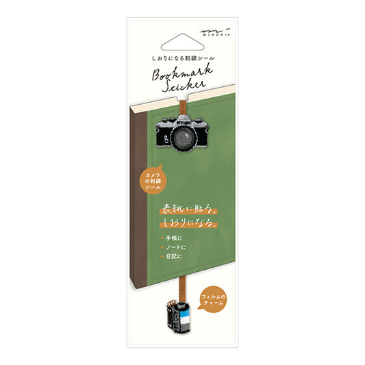 Midori Lesezeichen Aufkleber Stickerei Kamera
