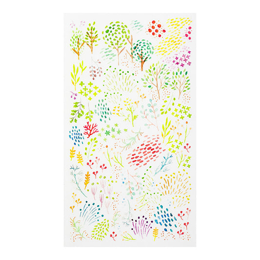 Midori Transfer Sticker 2588  Watercolor Patterns