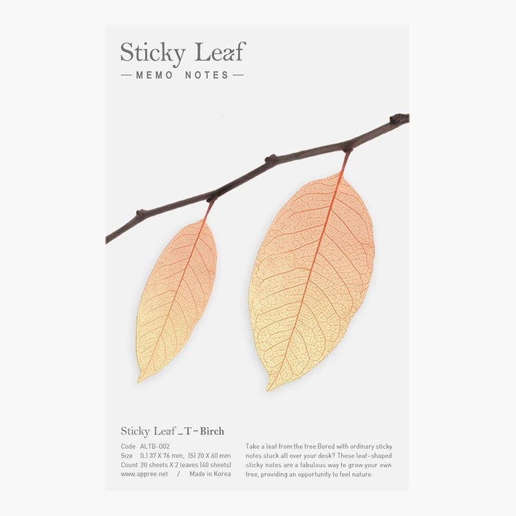 Appree Sticky Leaf Tracing Birch Orange M