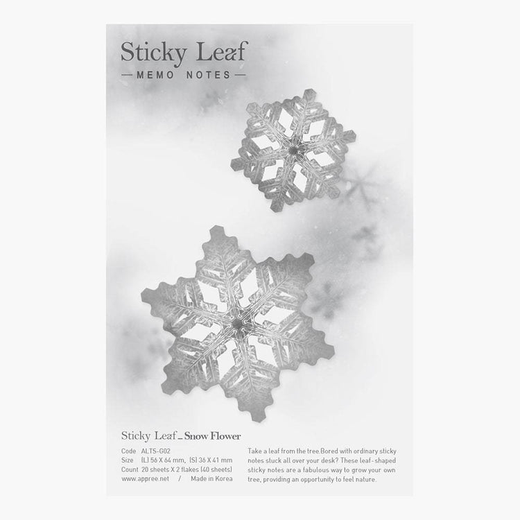 Appree Sticky Leaf Tracing Snow Flower Grey M