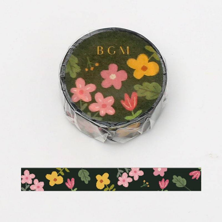 BGM Flower Garden, Dark Washi Tape