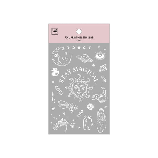 MU Craft Silver Foil Print-On Sticker 001