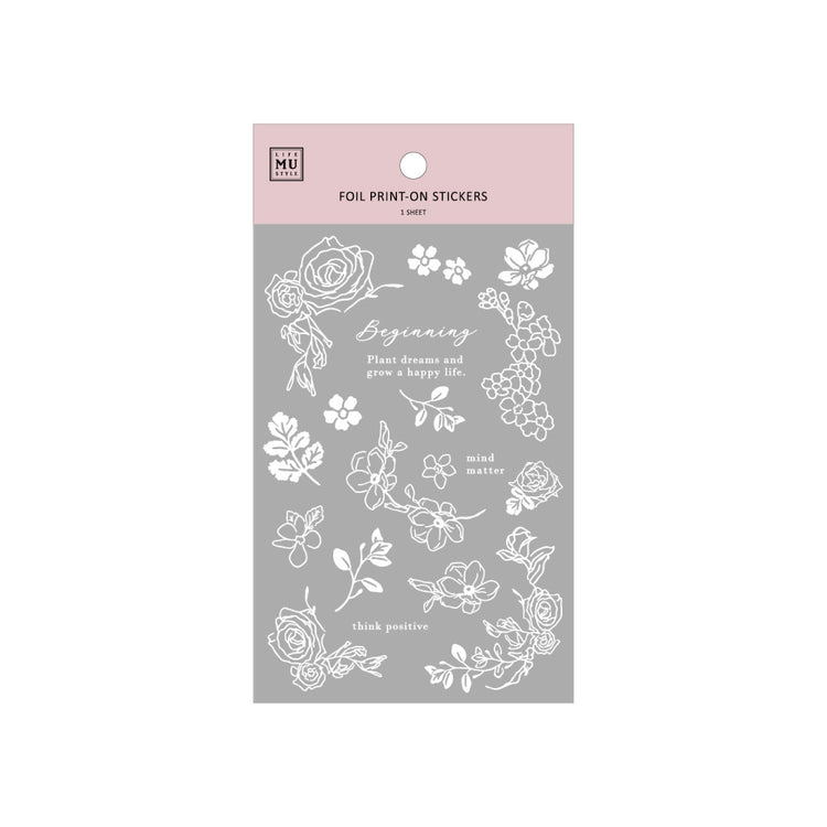 MU Craft Silver Foil Print-On Sticker 003