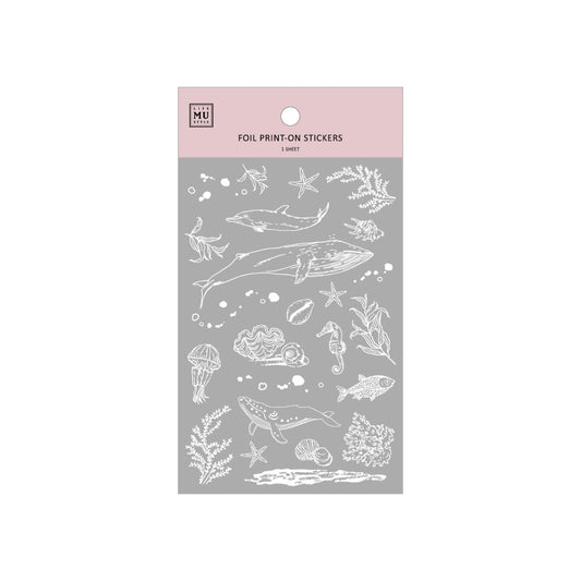 MU Craft Silver Foil Print-On Sticker 004