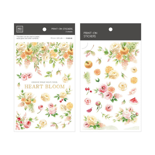 MU Craft Print-On Sticker Flowers & Fruits 172