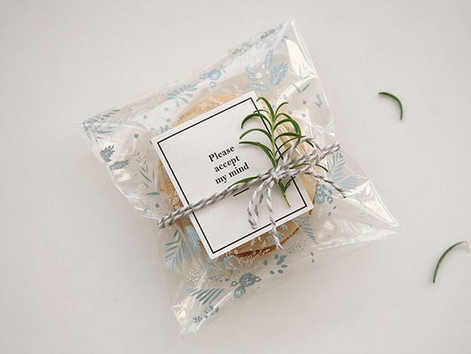 DailyLike Breeze Flower Medium Clear Gift Bag  (DSBM03) | Washi Wednesday