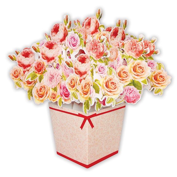 D'Won 3D-Pop-Up-Karte Blume in einer Box, sortiert