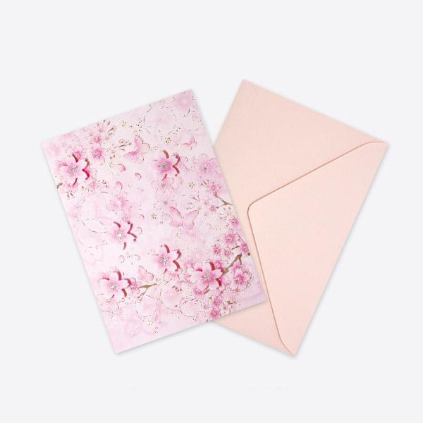 D'Won Card Butterfly Dark Pink