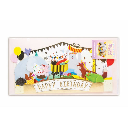 D'Won 3D Pop Up Card Happy Birthday Animal Parade