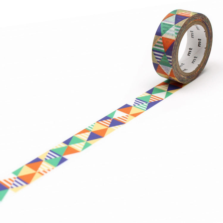 MT Deko Washi Tape Shimasankaku Blau