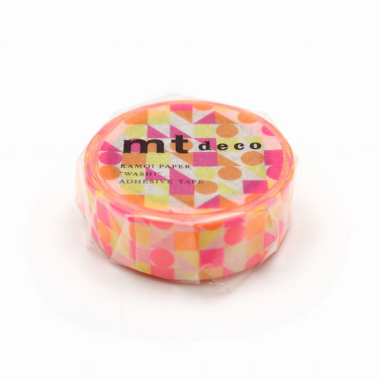 MT Deco Washi Tape Maru Sankaku Shikaku Pink