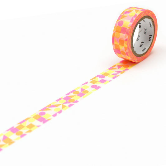 MT Deco Washi Tape Maru Sankaku Shikaku Pink