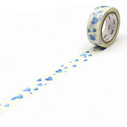MT Deco Washi Tape Herzstempel blau