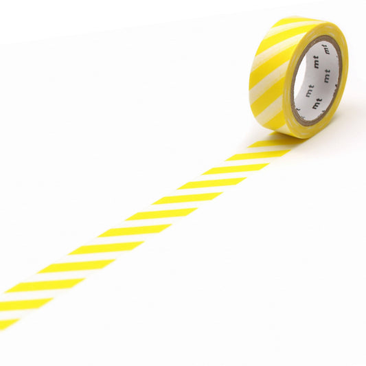 MT Deco Washi Tape Stripe Zitrone