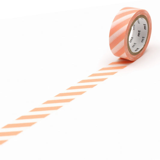 MT Deco Washi Tape Stripe Salmon Pink