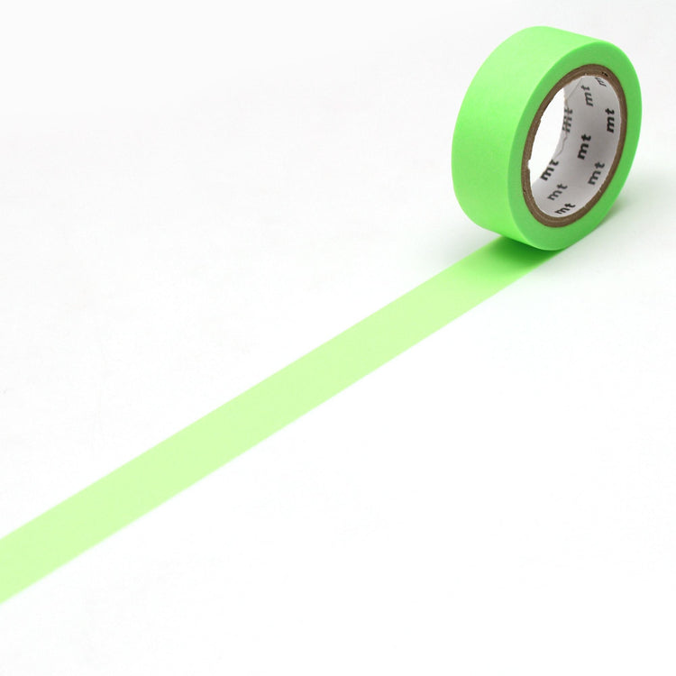 MT Basic Washi Tape Shocking Green 7m