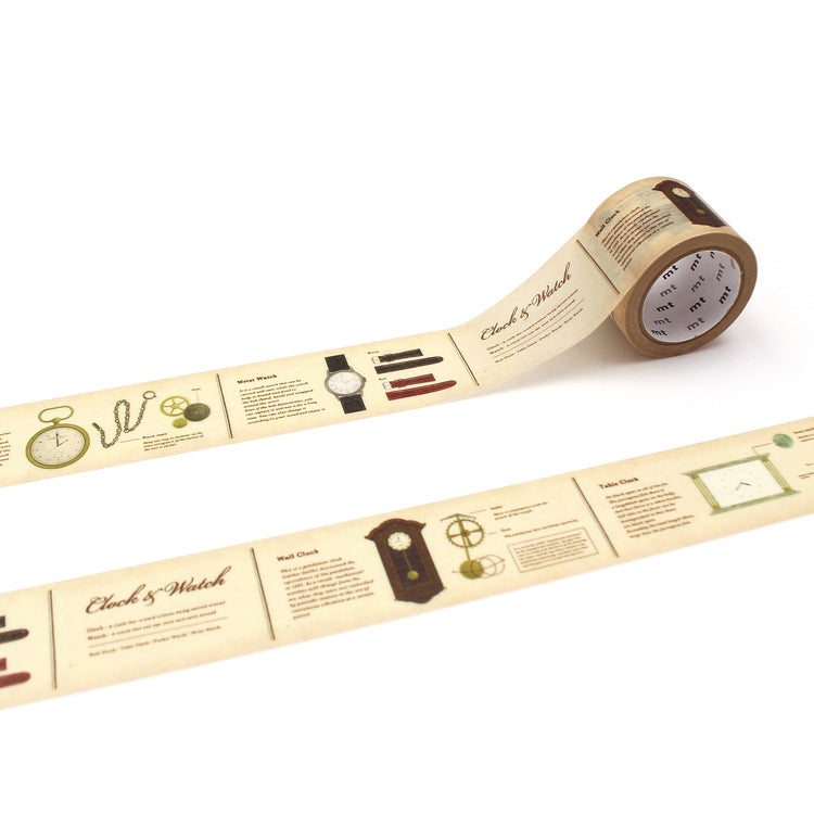 MT EX Washi Tape - Encyclopedia Clock