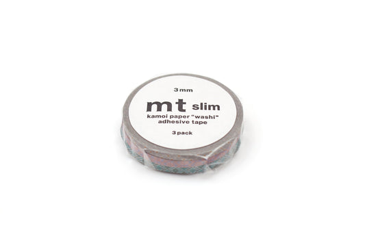 MT Slim 6mm Washi Tape Set J Matte Black (7m)