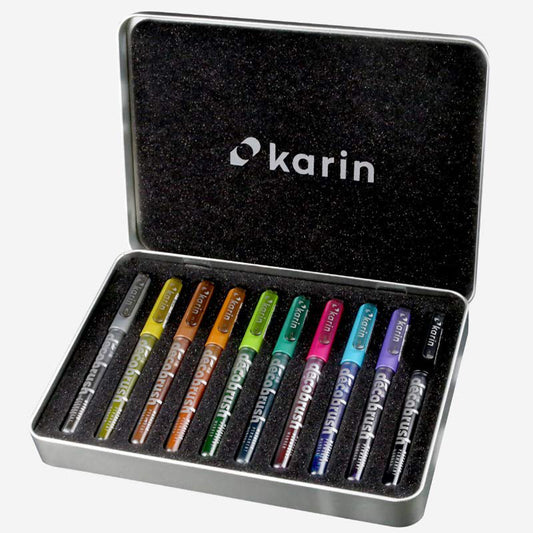 Karin DécoBrush Metallic Set mit 10 Pinselstiften