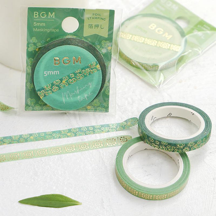 BGM Green Pattern Masking Tape