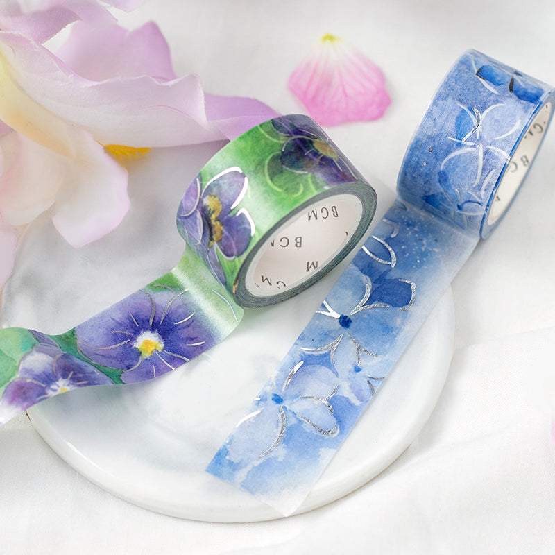 BGM Watercolor Flower, Violet Washi Tape