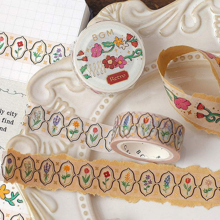 BGM Retro Dark Washi Tape