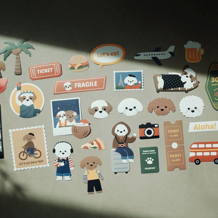 Suatelier Travel Luggage Sticker Pack - Let's Go On A Trip