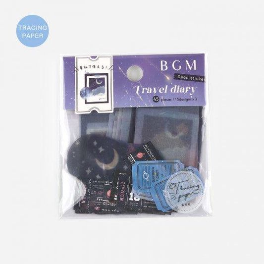BGM Travel Diary / Starry Sky Tracing Paper Seal