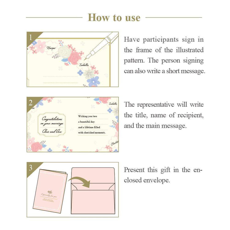 Midori Folded Signature Board B6 With Envelope - Wreath