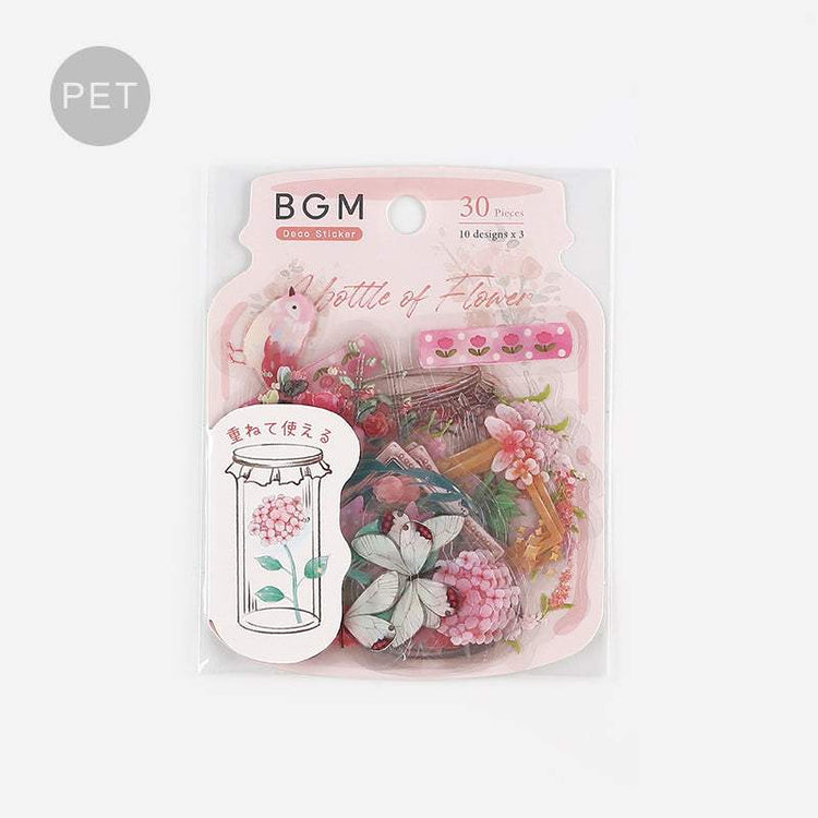 BGM Flowers Bloom in the Bottle, Pink Clear Seal