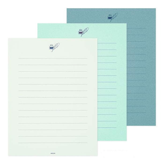 Midori Letter Set Gift Color - Blue