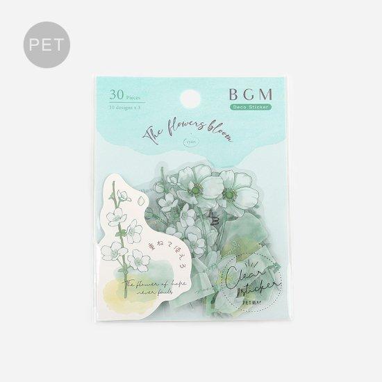 BGM Flowers Blossom Mint Clear Sticker
