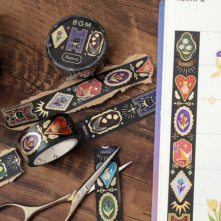 BGM Retro Dark Washi Tape