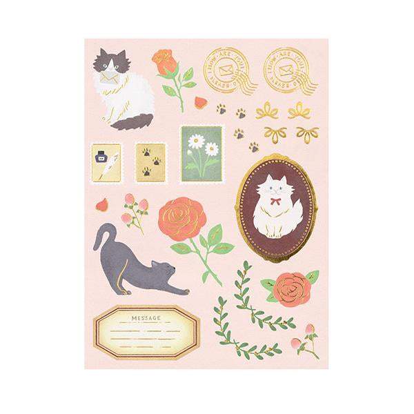 Midori Letter Set Collage - Cat Pattern