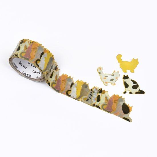 Bande Washi Roll Sticker Cat Shaped Cookie