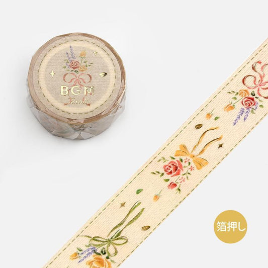 BGM Embroidered Ribbon Bouquet Washi Tape