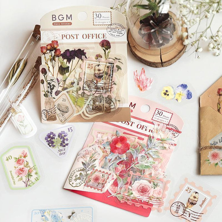 BGM Garden Post Office Dried Flowers Clear Seal