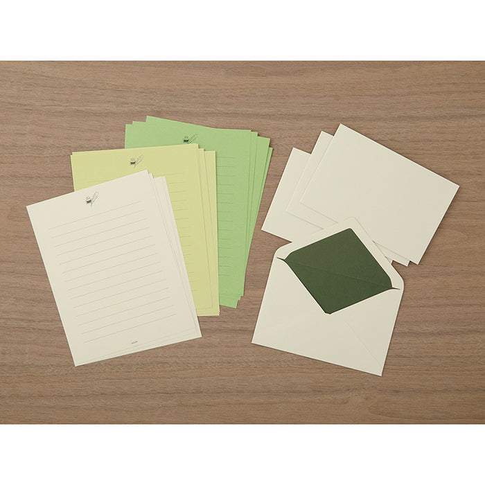 Midori Letter Set Gift Color - Green