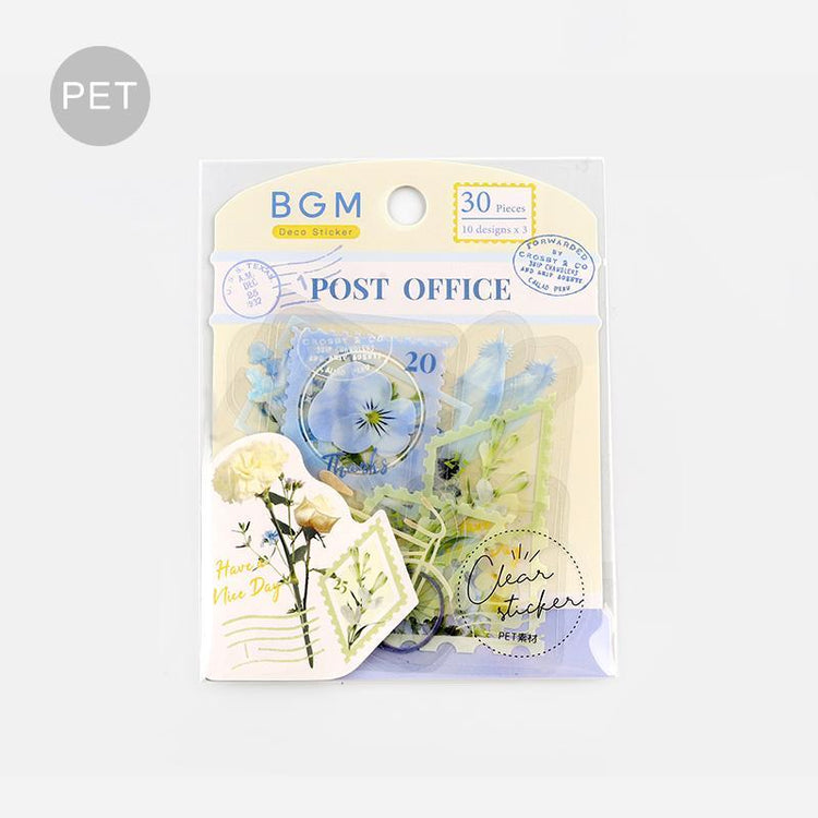 BGM Post Office Garden Flowers Clear Seal